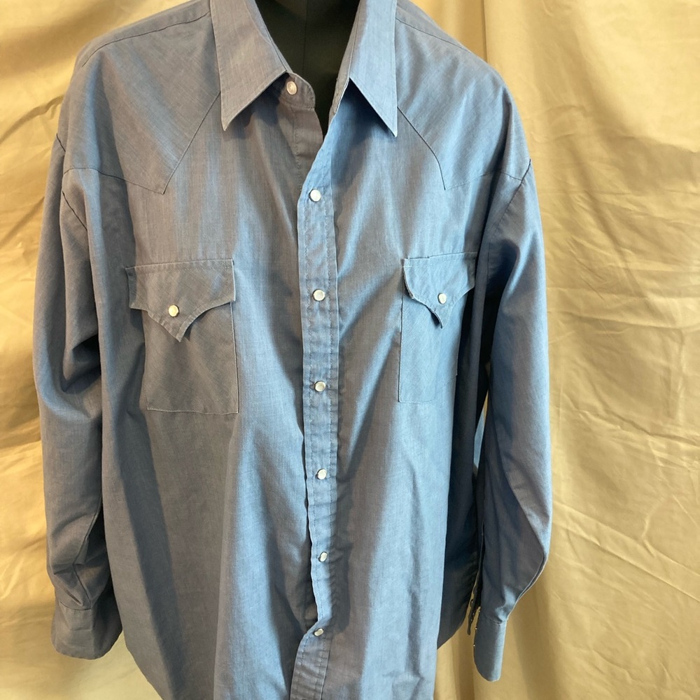 Western style shirt - 2XL - light blue in color by Great Plains